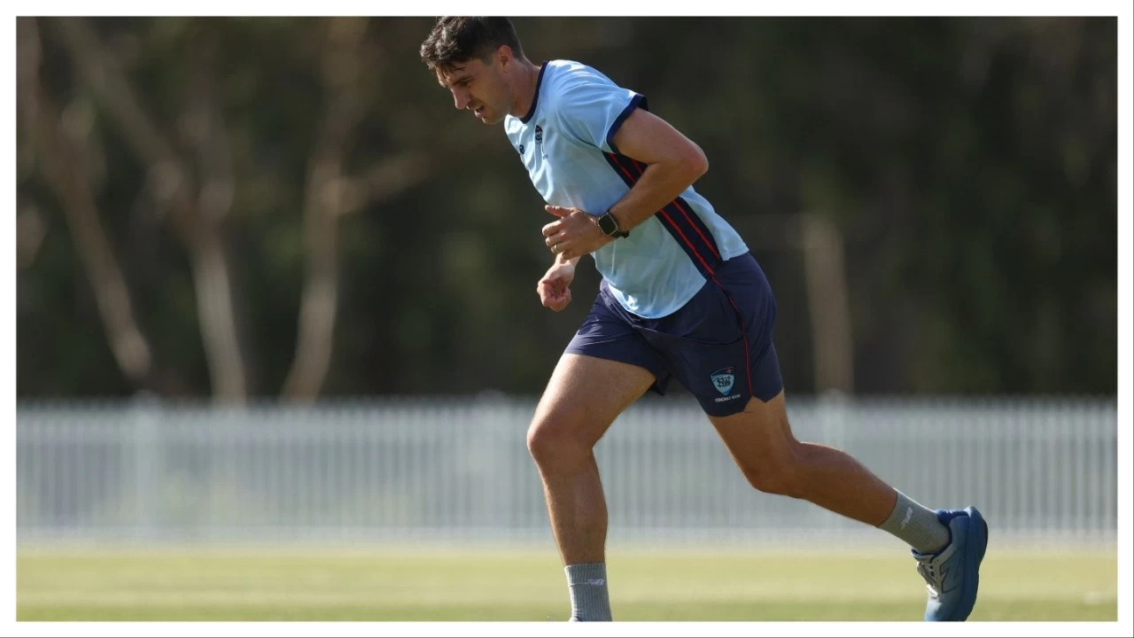 Pat Cummins takes part in a training session at Cricket Central on October 22 in Sydney.