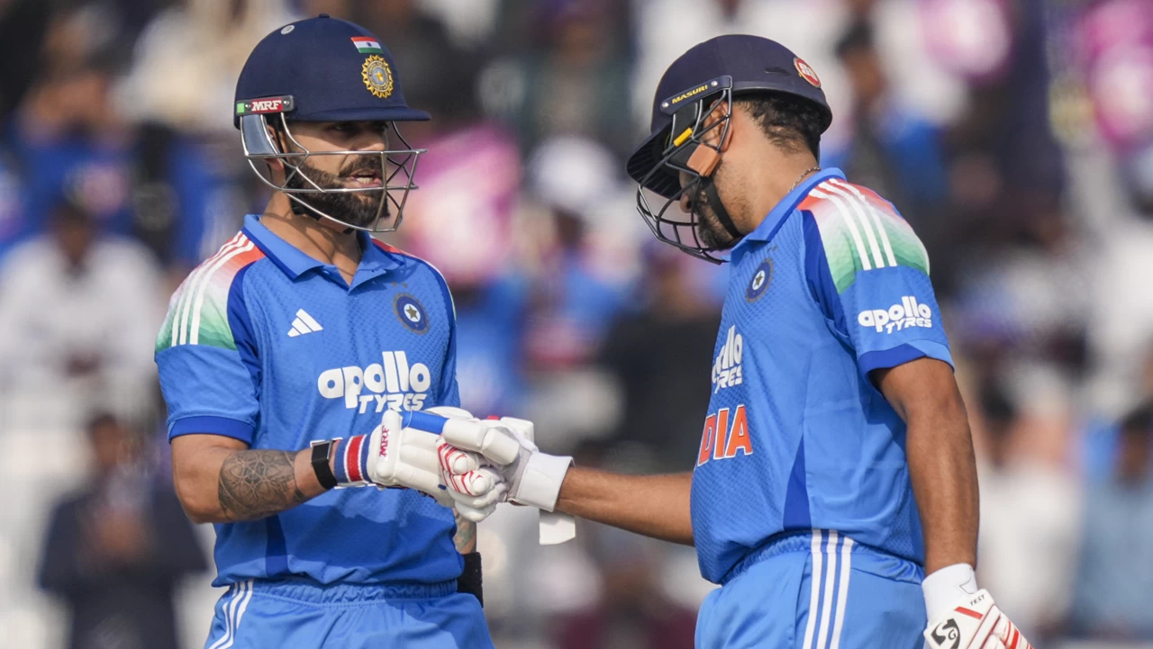 Virat Kohli and Rohit Sharma in action against South Africa.