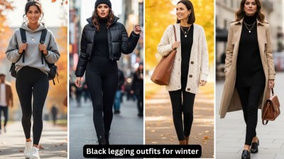 Chic ways to wear black leggings in winter (Picture credit: Pinterest)