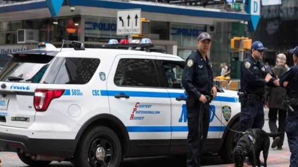 The burglars reportedly climbed the building through a fire escape.