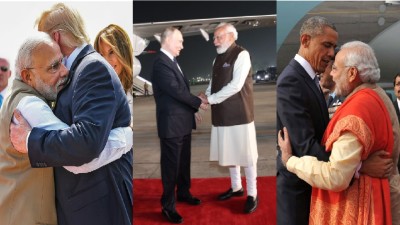 Vladimir Putin is among the few global leaders whom the Prime Minister has welcomed upon their arrival at the airport.