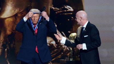Trump, while accepting the award, spoke about saving millions of lives. (Photo credit: Reuters)