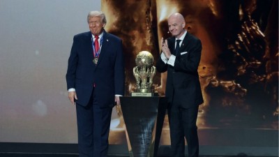 US President Donald Trump awarded the FIFA Peace Prize at the 2026 World Cup draw.