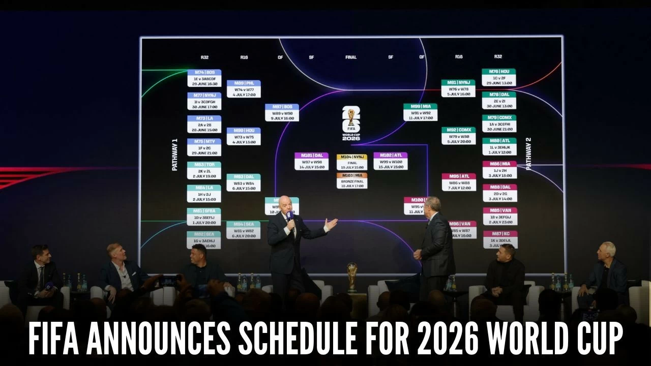 FIFA reveals schedule for 2026 World Cup in USA, Mexico, and Canada.