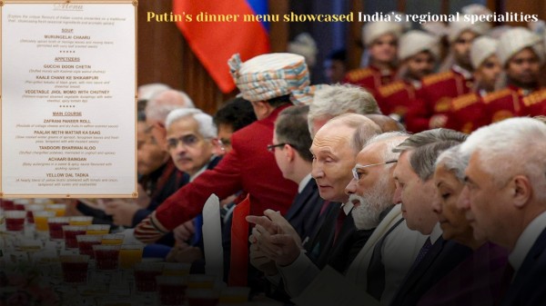 The meticulously curated menu featured pure vegetarian dishes