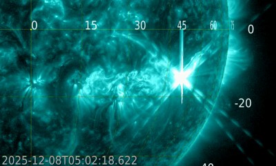 The Sun erupted in an X1.1 solar flare even as a pair of CMEs were making their way to the Earth. 