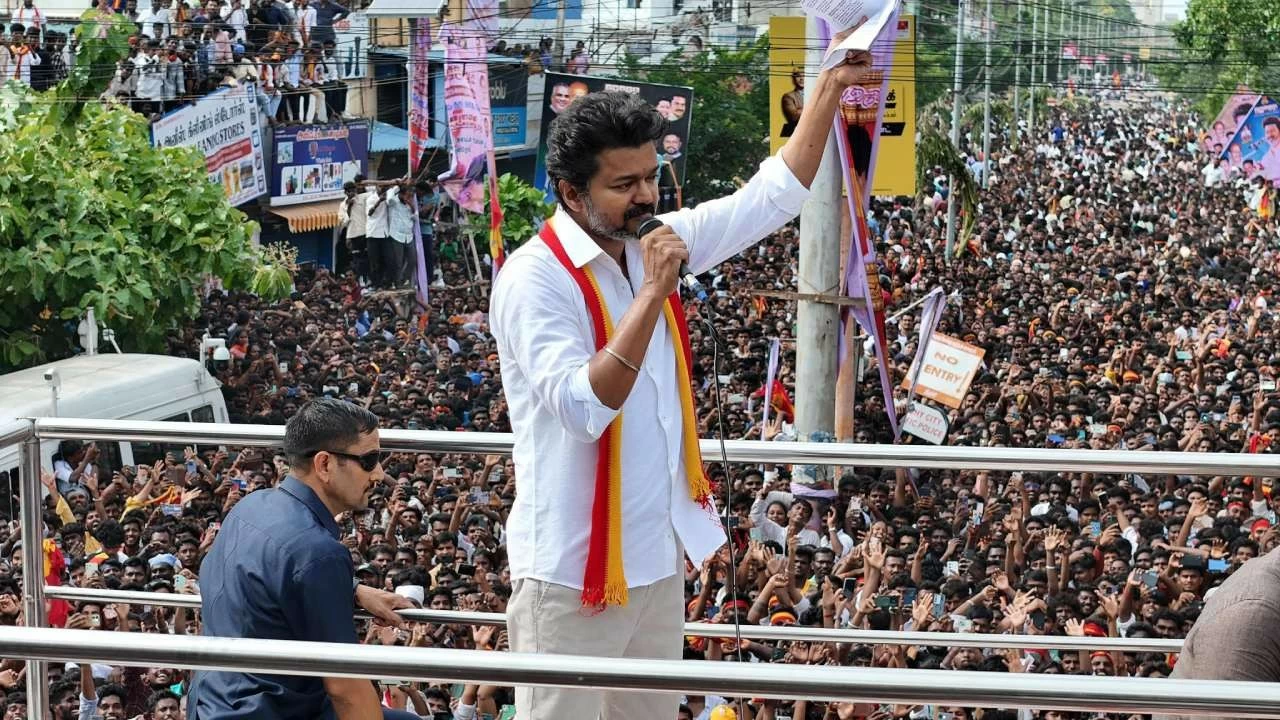 Vijay holds first rally in Puducherry after Karur tragedy