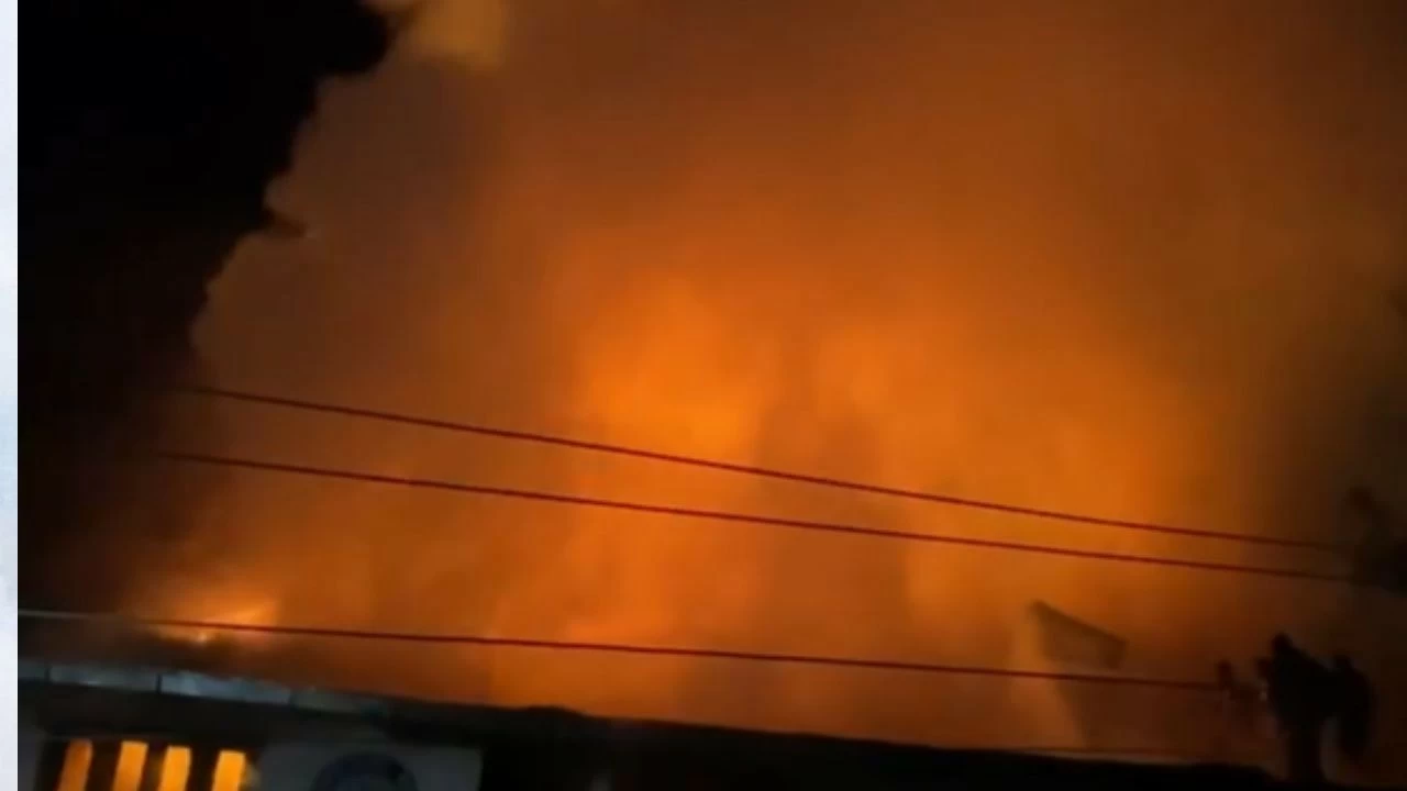 Fire tenders have been called in from nearby areas, and every effort is being made to control the blaze.