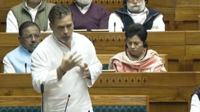  Speaking in the Lok Sabha, Gandhi said India’s democracy is held together by its people and their vote, but that very foundation is now being weakened