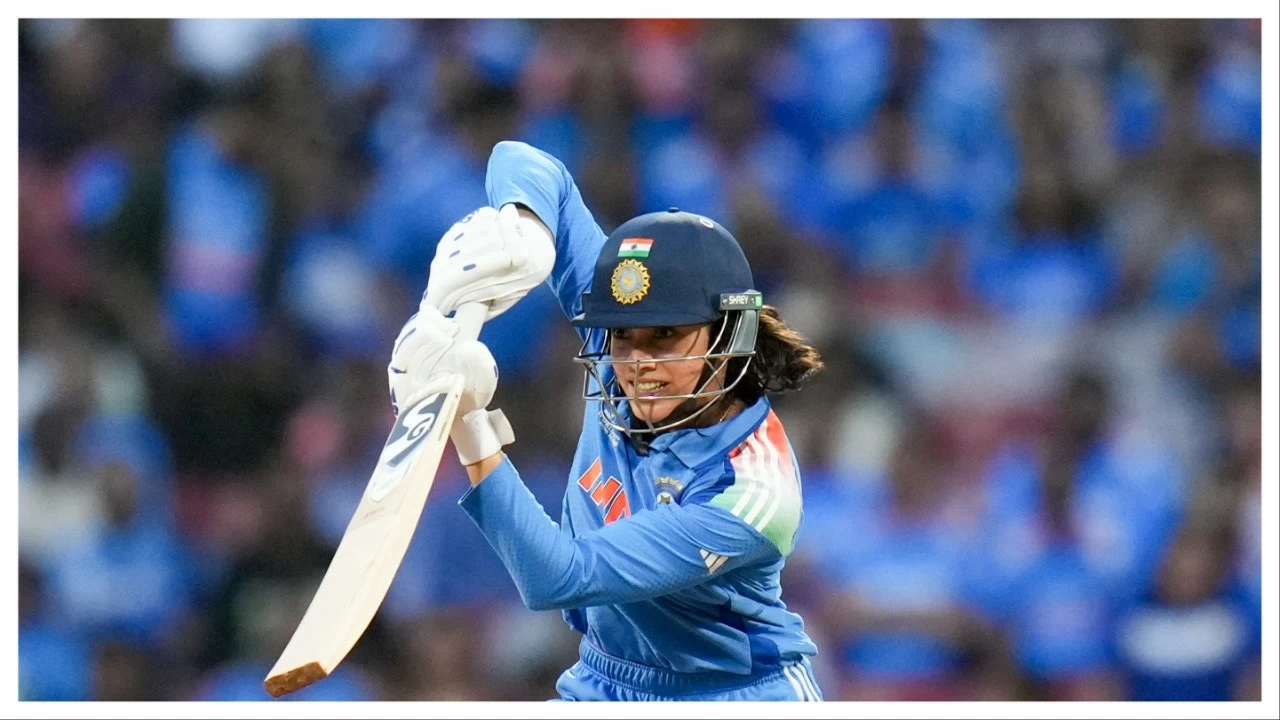 Smriti Mandhana the Women&#039;s World Cup final between India and South Africa in Navi Mumbai on Nov. 2.
