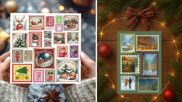 5._Vintage_postage_stamp_collage_card