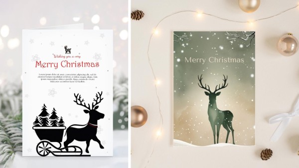 7._Embossed_reindeer_silhouette_card