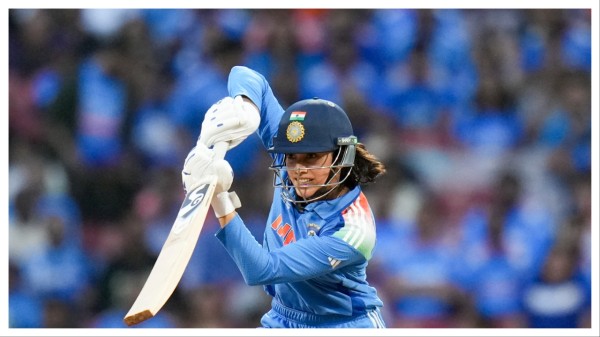 Smriti Mandhana the Women's World Cup final between India and South Africa in Navi Mumbai on Nov. 2.
