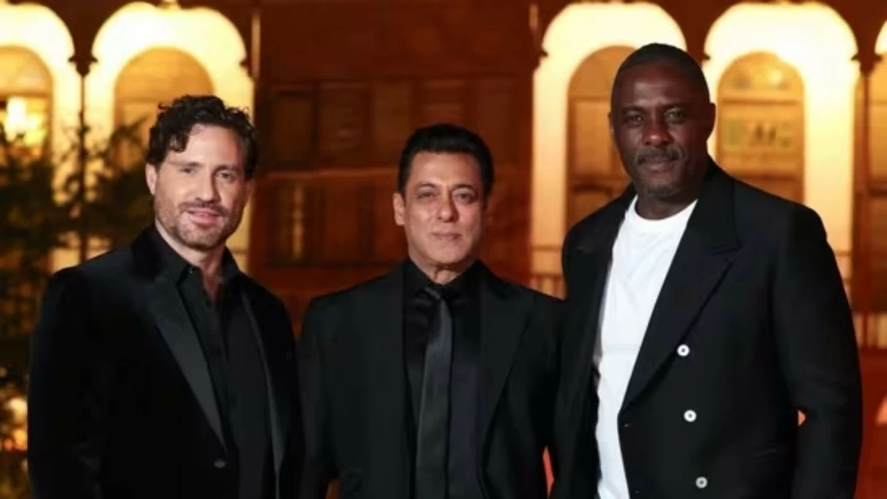Salman Khan with Idris Elba and Edgar Ramírez