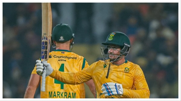 Quinton de Kock during the 2nd T20I between India and South Africa in New Chandigarh on Thursday.
