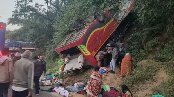 9 people killed in bus accident in Alluri Seetharamaraju district of Andhra Pradesh on December 12, 2025. 