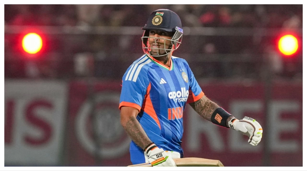 Suryakumar Yadav returns to pavilion after his dismissal in Dharamshala on Sunday.