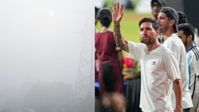 Lionel Messi&#039;s Delhi arrival delayed due to fog