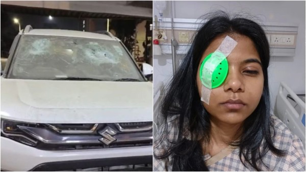 The 28-year-old woman, an HR executive from Chembur, suffered a serious injury to her left eye after the car she was travelling in was chased and attacked by three men riding a two-wheeler. (Photo: X)