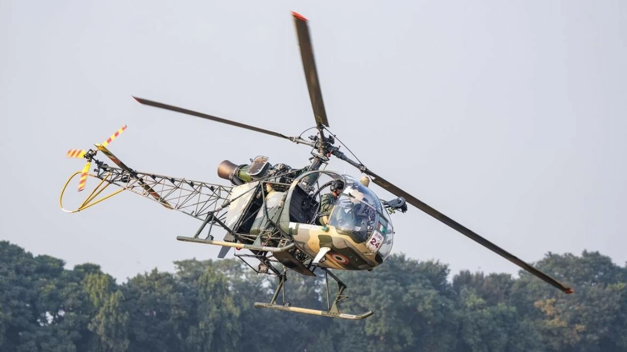 Army helicopter on display during Vijay Diwas commemorations in Kolkata, marking India’s 1971 victory over Pakistan