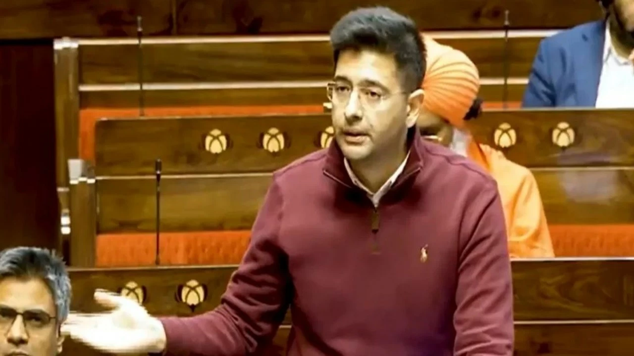 Raghav Chadha shared the post on plight of delivert boys on social media on Tuesday.