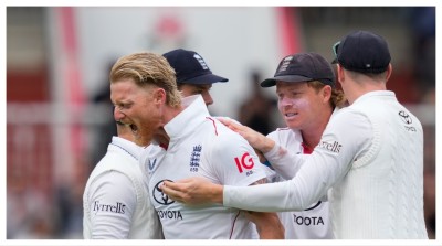 England's captain Ben Stokes during the fifth day of the fourth Test against India in Manchesteron July 27.