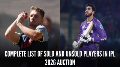 Here is the list of sold and unsold players in the IPL 2026 auction.