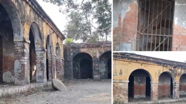 
The ruined building, nearly 125 years old, was once used by the British as a police station and jail.