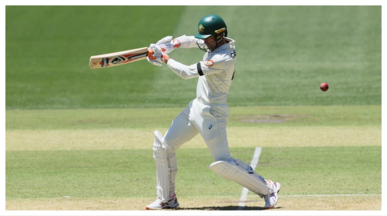 Alex Carey in action on Wednesday.