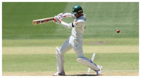 Alex Carey in action on Wednesday.