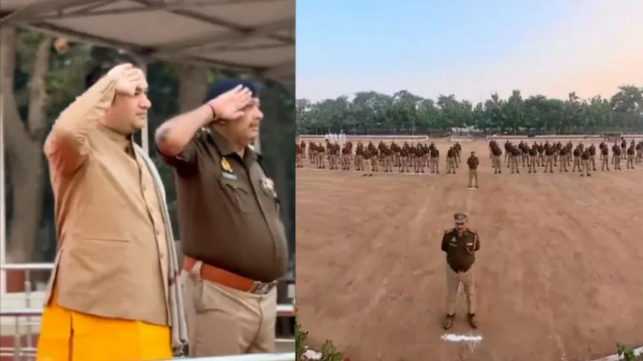 Pundarik Goswami, a preacher from Vrindavan, was accorded a guard of honour in November at the Police Lines in Bahraich