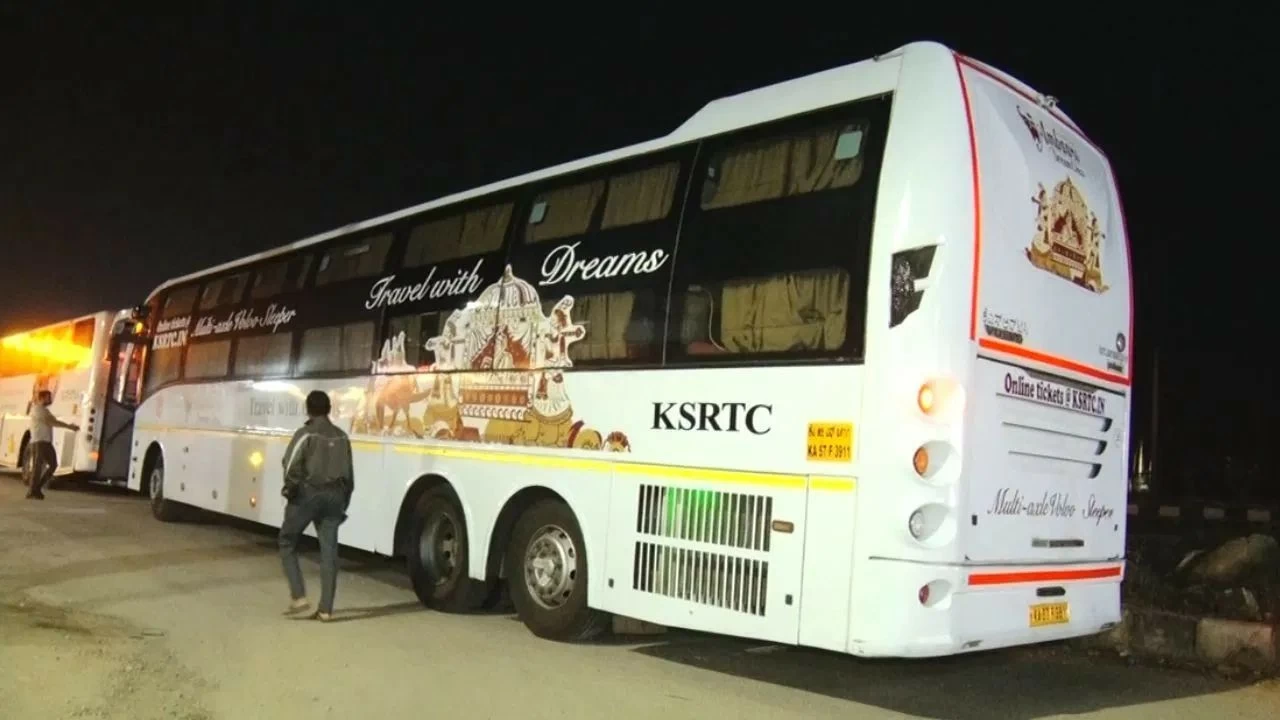 The KSRTC bus in which the businessman was travelling from Bengaluru to Hyderabad 