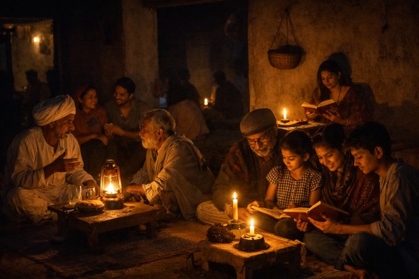 Residents switch off TVs and smartphones, fostering real-world conversations and community engagement.  (Photo Source: AI generated)