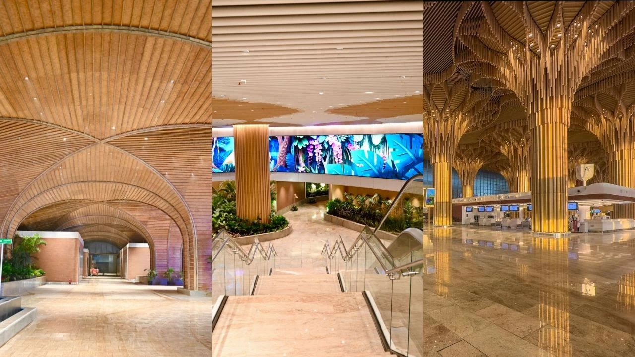 The terminal focuses on technology and passenger convenience, featuring DigiYatra gates, AI-driven operations, automated baggage handling, advanced ILS, and upgraded runway and airfield systems.