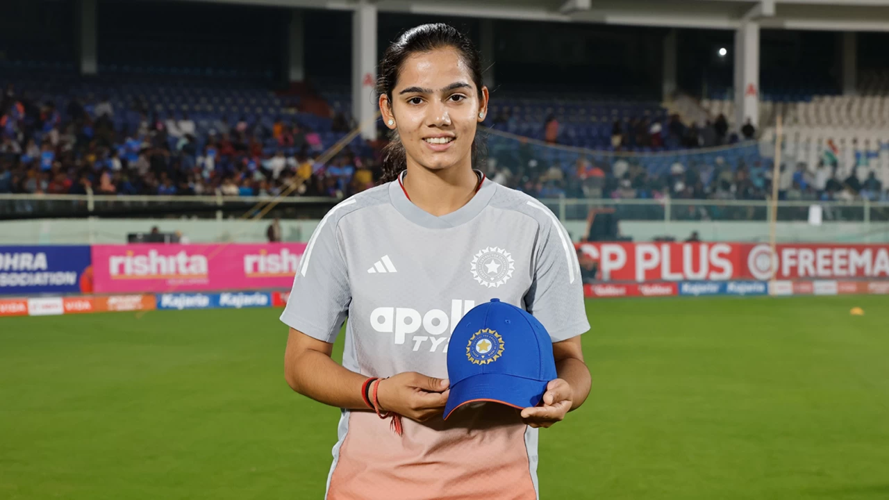 Vaishnavi Sharma made her debut for India in the 1st T20I against Sri Lanka.