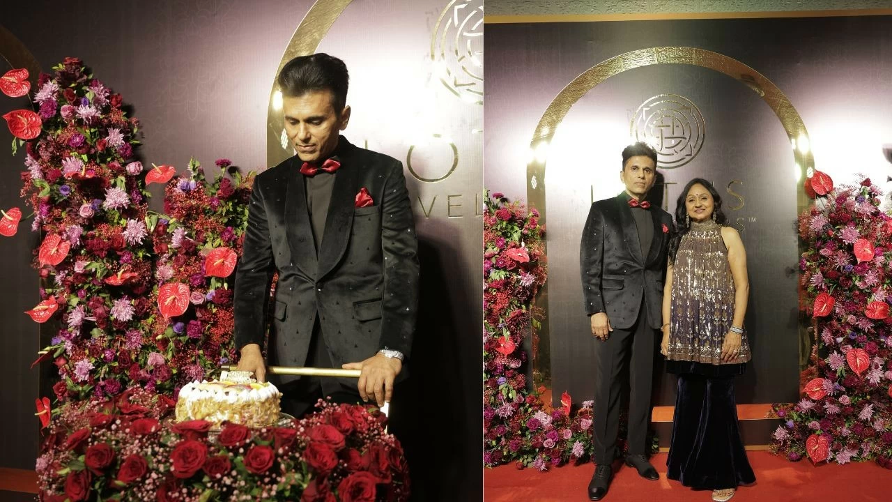 Ananad Pandit cuts his birthday cake