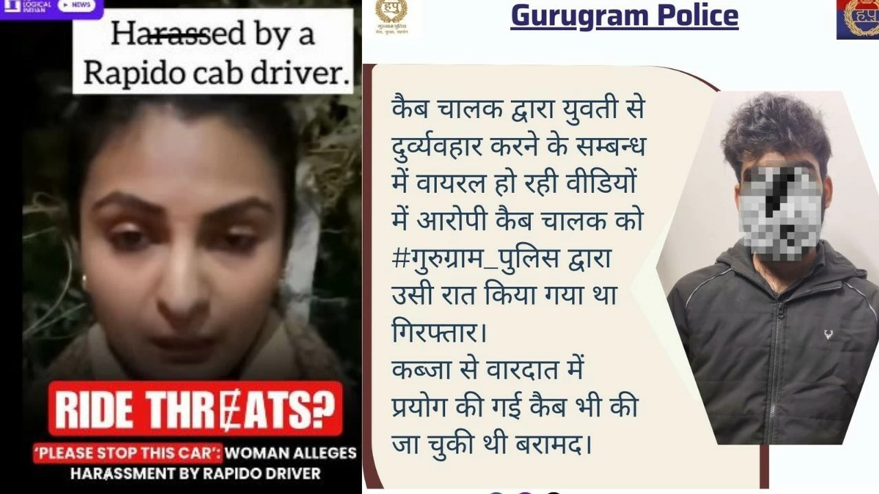 After the woman's video went viral, the Gurugram Police posted that they had arrested the cab driver on the same night that the lady was harassed 