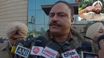 SP of Patiala talks about retired IG Amar Singh Chahal (Inset) who shot himself at his home on Monday 
