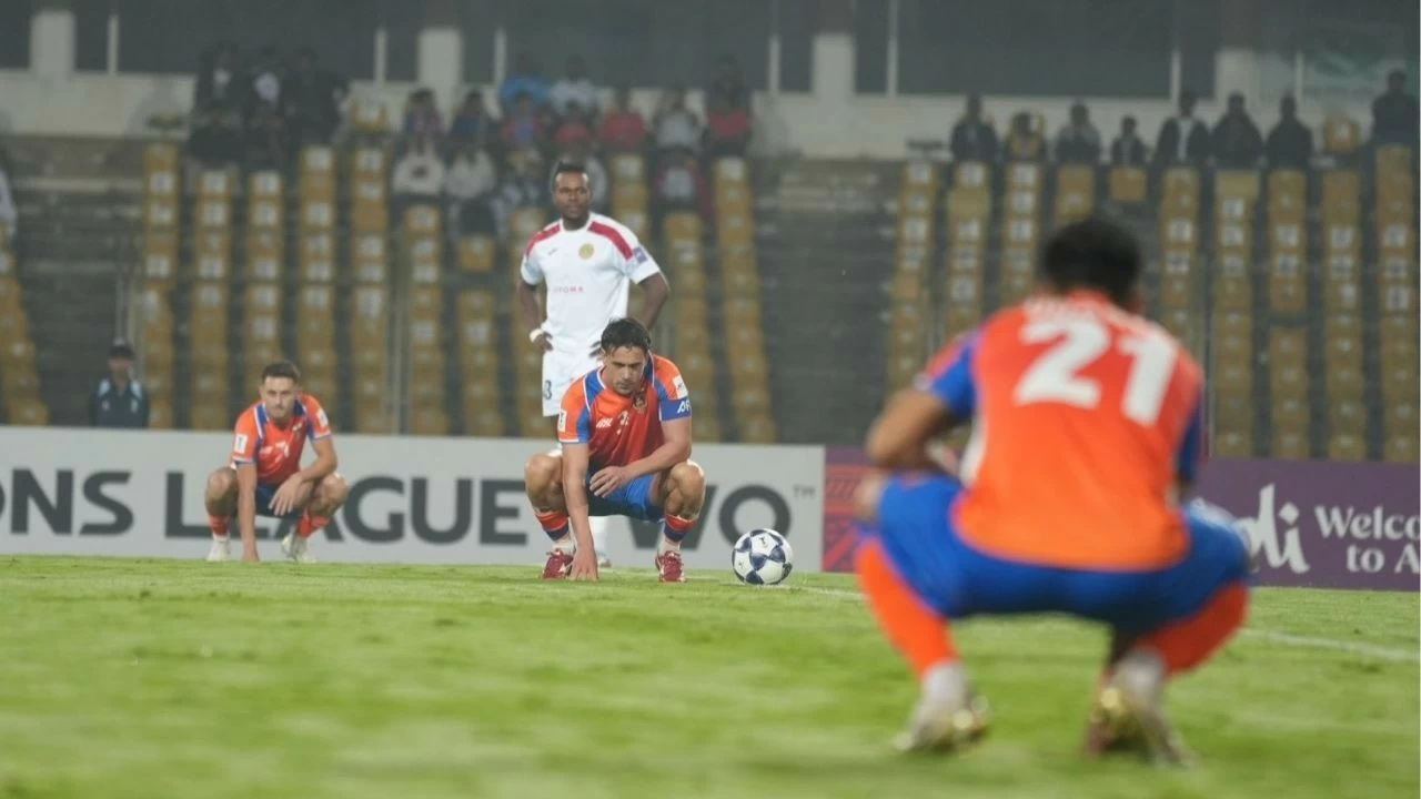 FC Goa players stage on-pitch protest in ACL 2 clash against Istikol over Indian football crisis.