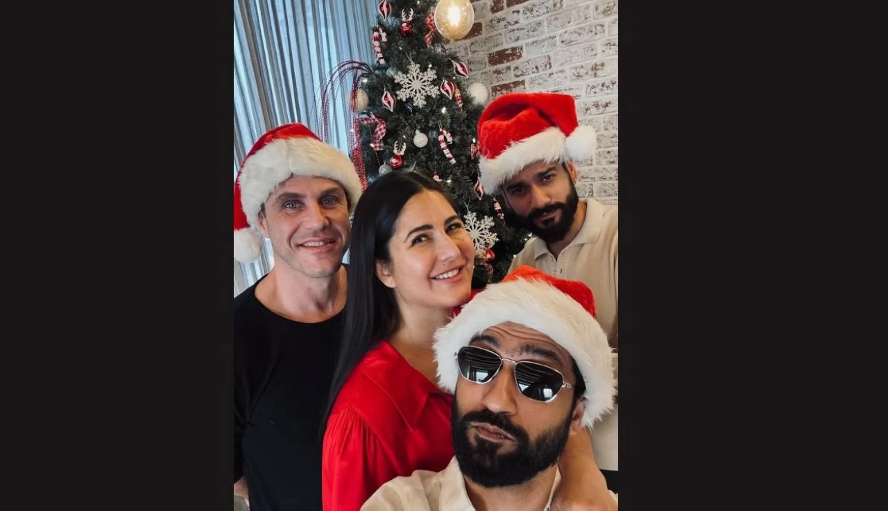 Katrina Kaif, Vicky Kaushal, and Sunny Kaushal 
