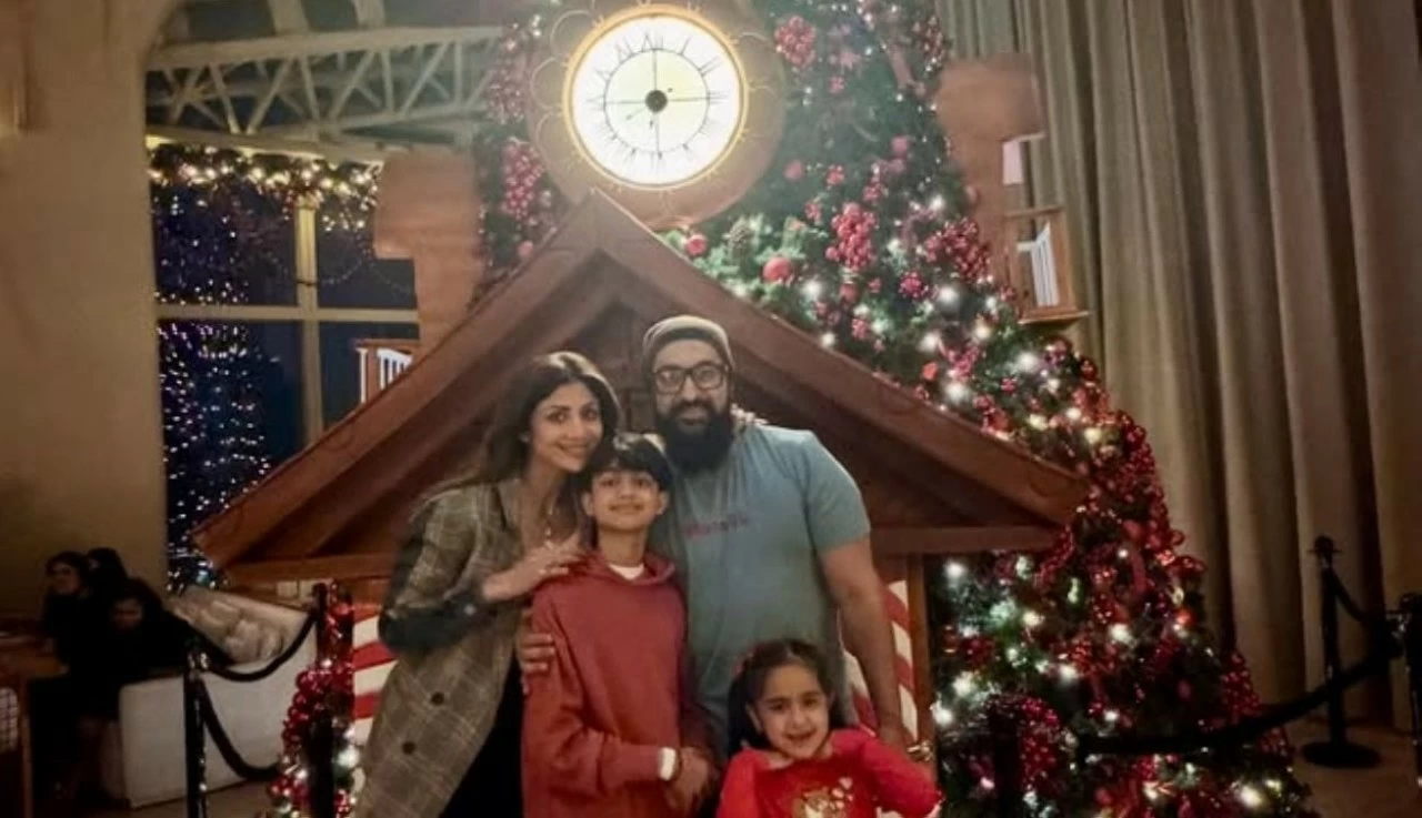 Shipa Shetty, Raj Kundra, Viaan, Samisha Shetty