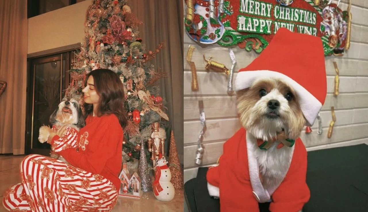 Khushi Kapoor, her dog, along her friends