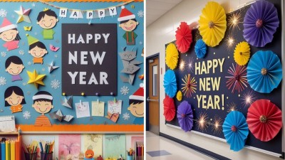 New Year decorations at school that spark joy, creativity and fresh starts (Picture credit: Pinterest)