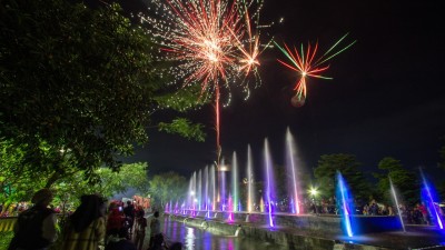 The national capital sees massive crowds come out for the celebration of the New Year.