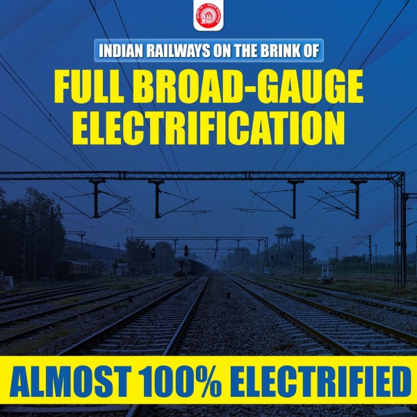 Indian Railways’ electrification drive nears completion