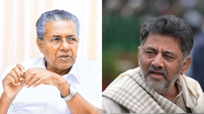 Kerala Chief Minister Pinarayi Vijayan and Karnataka Deputy Chief Minister DK Shivakumar spar over demolitions. (Photo: Getty Images)