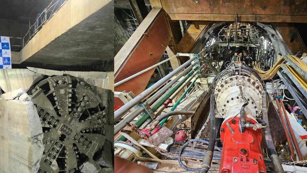 The tunnel boring machine named Melagiri, working on Line 3 of the Chennai Metro Rail Phase-2 project, successfully completed its task and reached Perambur station.