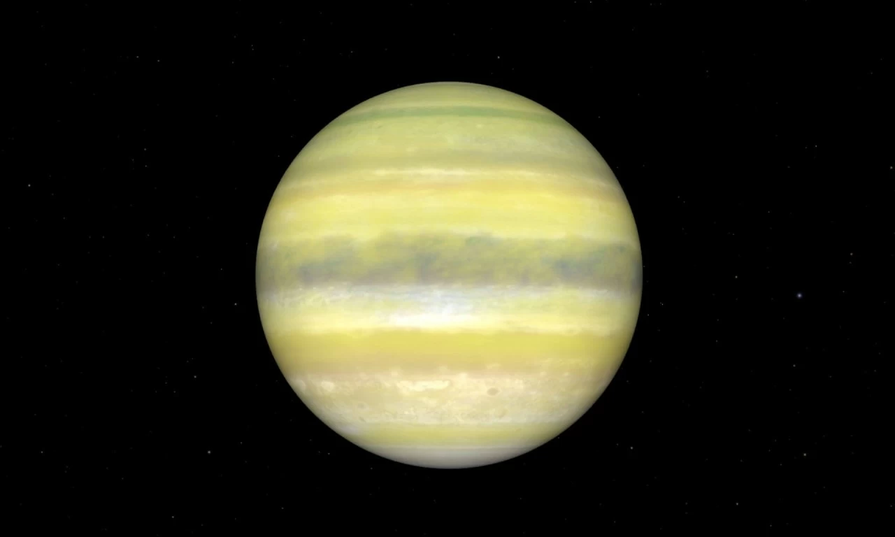 Illustration of hazy sub-Neptune exoplanet LP 791-18 c. 