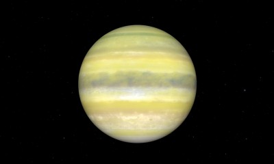Illustration of hazy sub-Neptune exoplanet LP 791-18 c. 