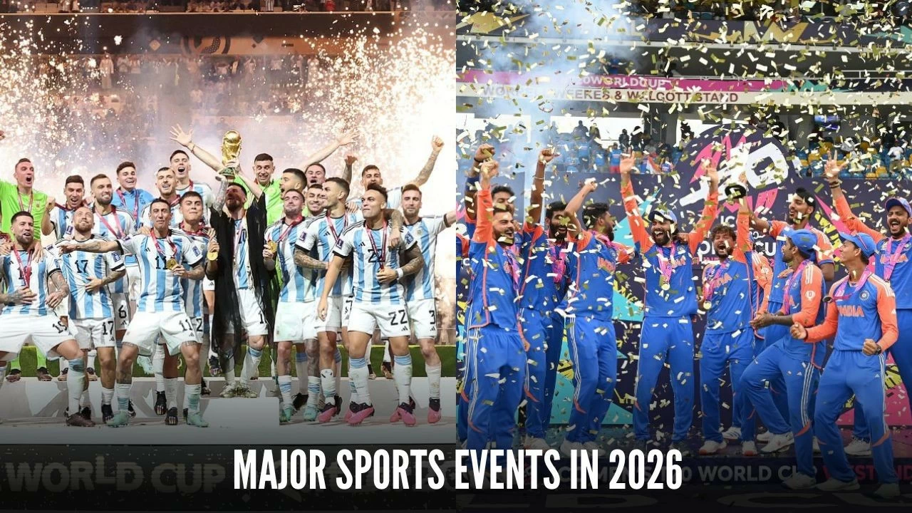 Major sports events in 2026: FIFA World Cup, T20 World Cups, Commonwealth Games and more.